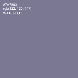 #7A7893 - Waterloo  Color Image