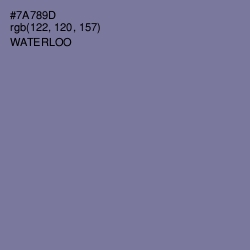 #7A789D - Waterloo  Color Image