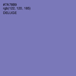 #7A78B9 - Deluge Color Image