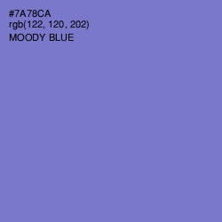 #7A78CA - Moody Blue Color Image