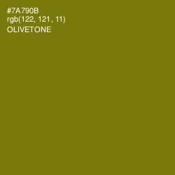 #7A790B - Olivetone Color Image