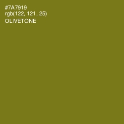 #7A7919 - Olivetone Color Image
