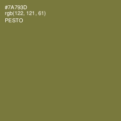 #7A793D - Pesto Color Image