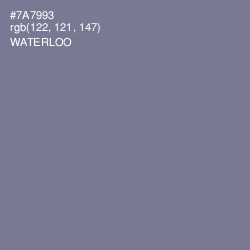 #7A7993 - Waterloo  Color Image
