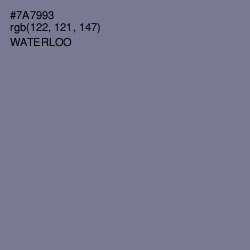 #7A7993 - Waterloo  Color Image