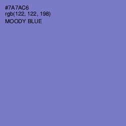 #7A7AC6 - Moody Blue Color Image