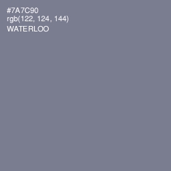 #7A7C90 - Waterloo  Color Image