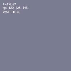 #7A7D92 - Waterloo  Color Image