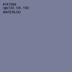 #7A7D99 - Waterloo  Color Image