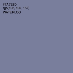 #7A7E9D - Waterloo  Color Image