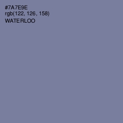 #7A7E9E - Waterloo  Color Image