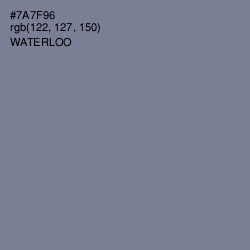 #7A7F96 - Waterloo  Color Image