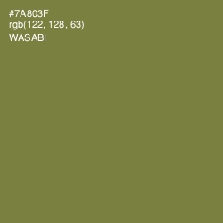 #7A803F - Wasabi Color Image