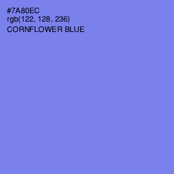 #7A80EC - Cornflower Blue Color Image