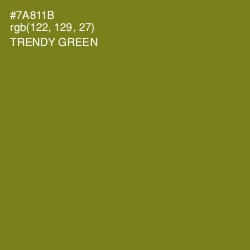 #7A811B - Trendy Green Color Image