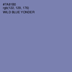 #7A81B0 - Wild Blue Yonder Color Image