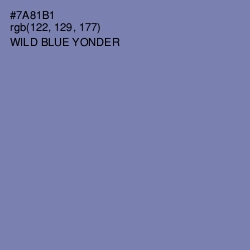 #7A81B1 - Wild Blue Yonder Color Image