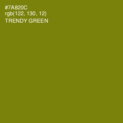 #7A820C - Trendy Green Color Image