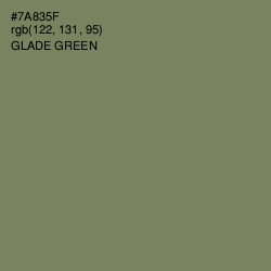 #7A835F - Glade Green Color Image