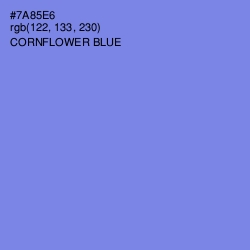 #7A85E6 - Cornflower Blue Color Image