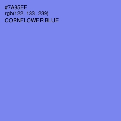 #7A85EF - Cornflower Blue Color Image