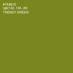 #7A861E - Trendy Green Color Image