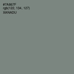 #7A867F - Xanadu Color Image