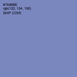 #7A86BE - Ship Cove Color Image