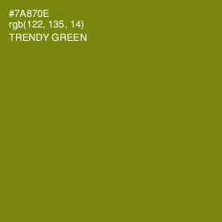 #7A870E - Trendy Green Color Image