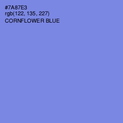 #7A87E3 - Cornflower Blue Color Image