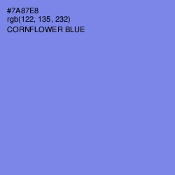 #7A87E8 - Cornflower Blue Color Image