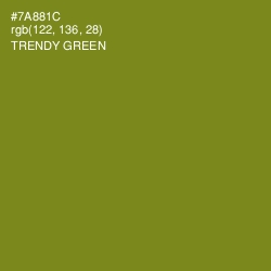 #7A881C - Trendy Green Color Image