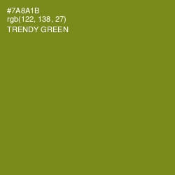 #7A8A1B - Trendy Green Color Image