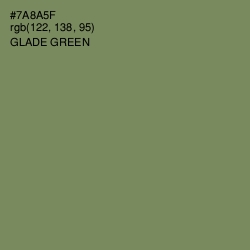 #7A8A5F - Glade Green Color Image