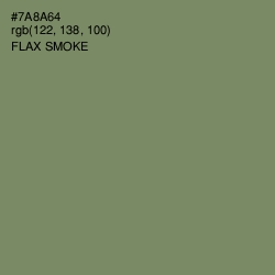 #7A8A64 - Flax Smoke Color Image