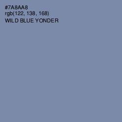 #7A8AA8 - Wild Blue Yonder Color Image