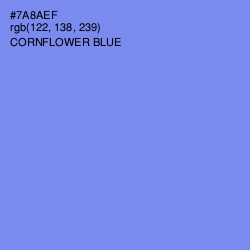 #7A8AEF - Cornflower Blue Color Image