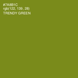 #7A8B1C - Trendy Green Color Image