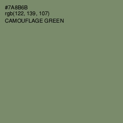 #7A8B6B - Camouflage Green Color Image