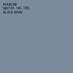 #7A8C9B - Slate Gray Color Image