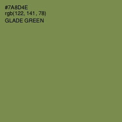 #7A8D4E - Glade Green Color Image