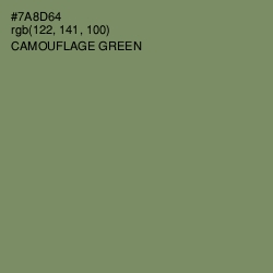 #7A8D64 - Camouflage Green Color Image