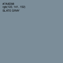 #7A8D98 - Slate Gray Color Image
