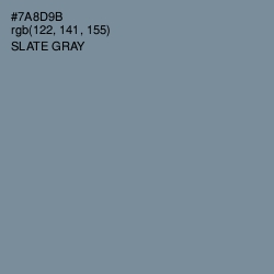 #7A8D9B - Slate Gray Color Image