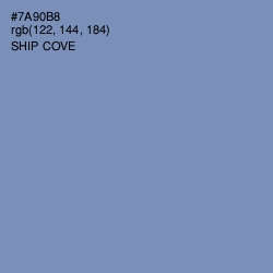 #7A90B8 - Ship Cove Color Image