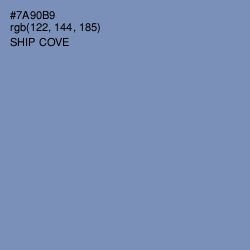 #7A90B9 - Ship Cove Color Image
