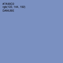 #7A90C0 - Danube Color Image