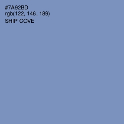 #7A92BD - Ship Cove Color Image