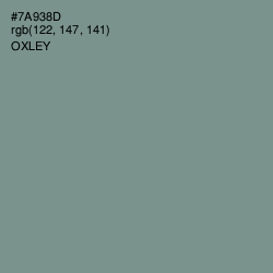 #7A938D - Oxley Color Image