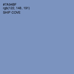 #7A94BF - Ship Cove Color Image